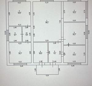 Дом 160м², 1-этажный, участок 10 сот.