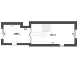Дом 80м&sup2;, 2-этажный, участок 7 сот.  