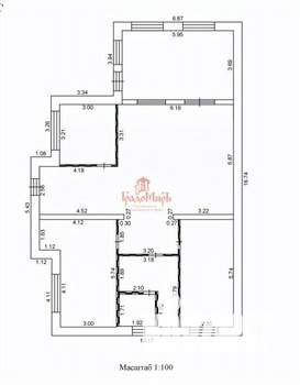 Дом 134м&sup2;, 1-этажный, участок 6 сот.  