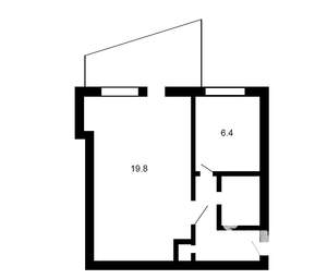 1-к квартира, на длительный срок, 35м2, 4/5 этаж