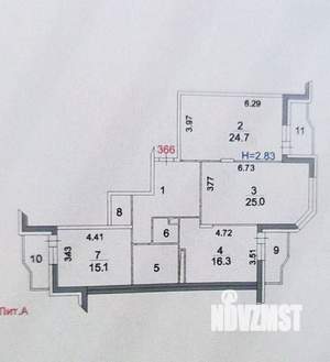 3-к квартира, вторичка, 105м2, 11/12 этаж