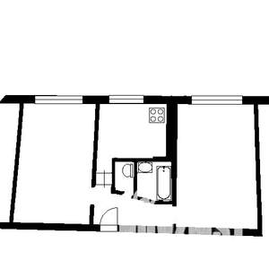 2-к квартира, вторичка, 44м2, 5/5 этаж