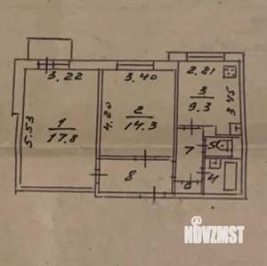 2-к квартира, вторичка, 55м2, 14/14 этаж