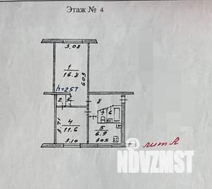 2-к квартира, вторичка, 44м2, 4/5 этаж