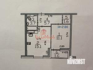 1-к квартира, вторичка, 37м2, 7/16 этаж