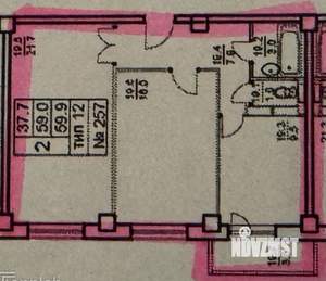 2-к квартира, вторичка, 59м2, 14/15 этаж