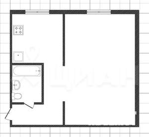 1-к квартира, вторичка, 33м2, 1/5 этаж