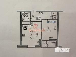 1-к квартира, вторичка, 37м2, 7/16 этаж