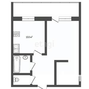 1-к квартира, вторичка, 36м2, 9/9 этаж