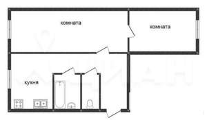 2-к квартира, вторичка, 45м2, 3/5 этаж