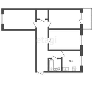 3-к квартира, вторичка, 79м2, 15/15 этаж
