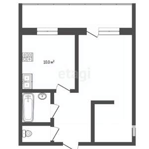 1-к квартира, вторичка, 36м2, 9/9 этаж