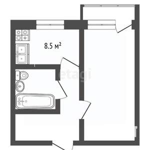 1-к квартира, вторичка, 42м2, 9/15 этаж
