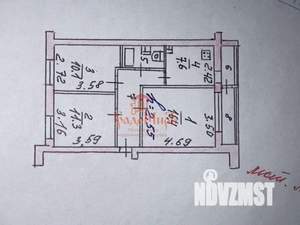 3-к квартира, вторичка, 59м2, 2/5 этаж