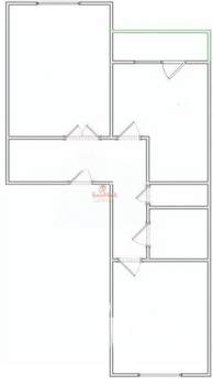 2-к квартира, вторичка, 54м2, 3/9 этаж