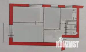 3-к квартира, вторичка, 59м2, 2/5 этаж