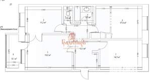 3-к квартира, вторичка, 80м2, 9/9 этаж