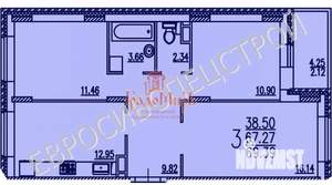 3-к квартира, вторичка, 69м2, 14/17 этаж