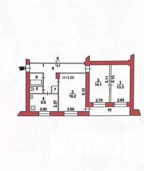 3-к квартира, вторичка, 76м2, 4/5 этаж