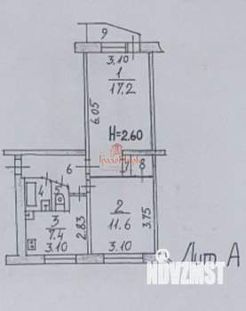 2-к квартира, вторичка, 46м2, 3/5 этаж
