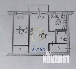 2-к квартира, вторичка, 45м2, 2/5 этаж