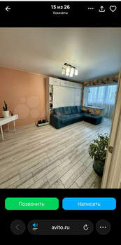 1-к квартира, сданный дом, 40м2, 2/3 этаж