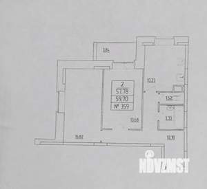 3-к квартира, вторичка, 60м2, 17/17 этаж