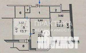 2-к квартира, вторичка, 78м2, 9/12 этаж