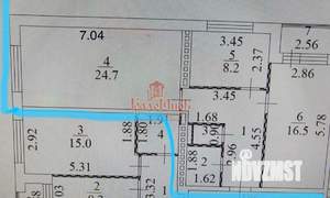 2-к квартира, вторичка, 64м2, 4/6 этаж