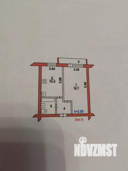 1-к квартира, вторичка, 37м2, 2/5 этаж