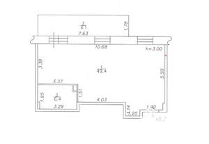 2-к квартира, вторичка, 56м2, 3/3 этаж