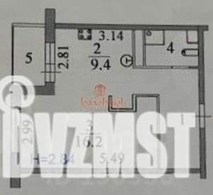1-к квартира, вторичка, 37м2, 8/9 этаж