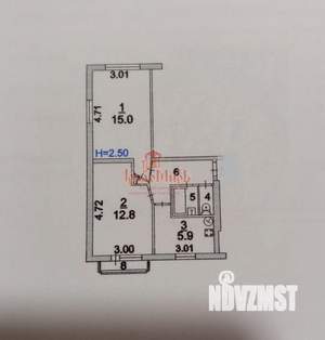 2-к квартира, вторичка, 42м2, 2/5 этаж