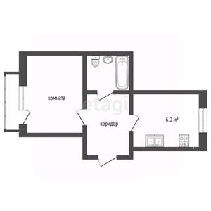 1-к квартира, вторичка, 33м2, 14/17 этаж